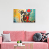 Abstract doek canvas afdruk (Insitu (Woonkamer))