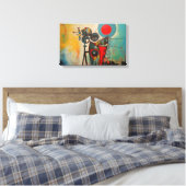Abstract doek canvas afdruk (Insitu (Slaapkamer))