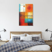 Abstract doek canvas afdruk (Insitu (Slaapkamer))