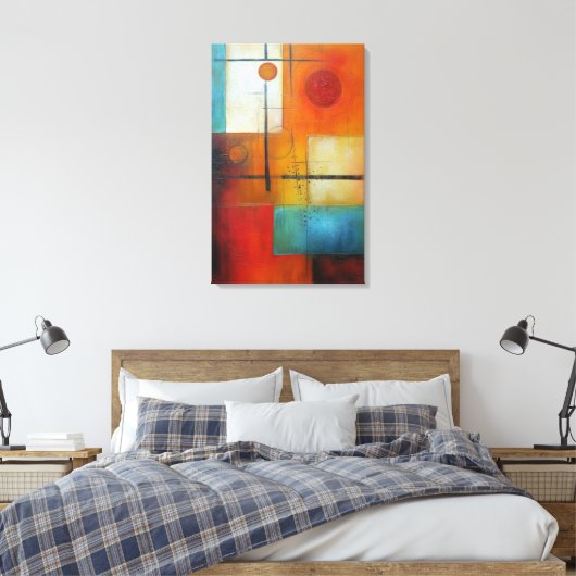 Abstract doek canvas afdruk (Insitu (Slaapkamer))