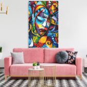 Abstract doek canvas afdruk (Insitu (Woonkamer))