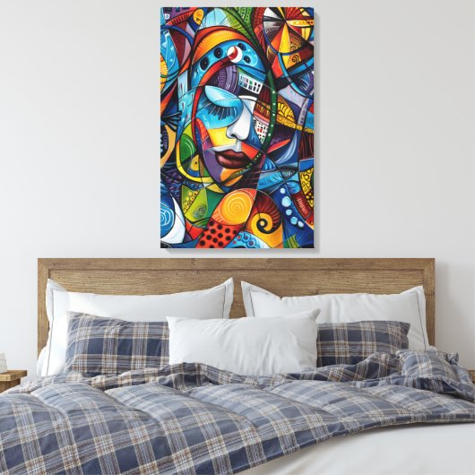 Abstract doek canvas afdruk (Insitu (Slaapkamer))