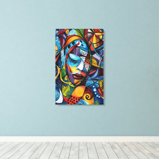 Abstract doek canvas afdruk (Insitu (Houten vloer))