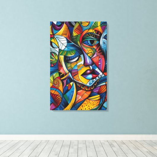 Abstract doek canvas afdruk (Insitu (Houten vloer))