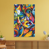 Abstract doek canvas afdruk (Insitu (Woonkamer))
