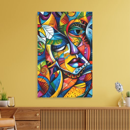 Abstract doek canvas afdruk (Insitu (Woonkamer))