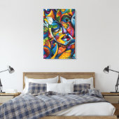 Abstract doek canvas afdruk (Insitu (Slaapkamer))