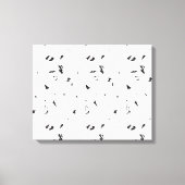 Abstract Doek Wandschildering Zwart Wit Minimaal D Canvas Afdruk (Voorkant)
