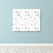 Abstract Doek Wandschildering Zwart Wit Minimaal D Canvas Afdruk (Insitu (Houten vloer))