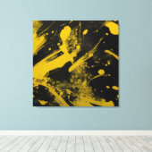 Abstract doekje met zwarte achtergrond canvas afdruk (Insitu (Houten vloer))