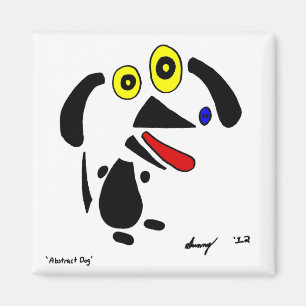 Abstract Dog Magnet