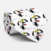 Abstract Dog Stropdas (Opgerold)