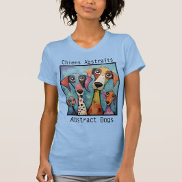 Abstract Dogs blue T-shirt