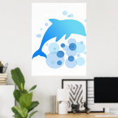 Abstract Dolphin-ontwerp Poster (Thuiskantoor)