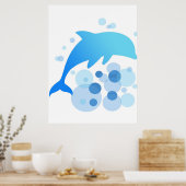 Abstract Dolphin-ontwerp Poster (Keuken)