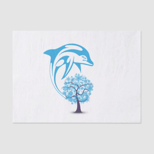 Abstract Dolphin Tissue Paper Tissuepapier (Voorkant)