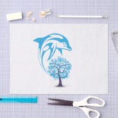Abstract Dolphin Tissue Paper Tissuepapier (Craft)