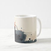Abstract Donker Koffiemok (Voorkant rechts)