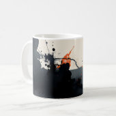 Abstract Donker Koffiemok (Voorkant links)