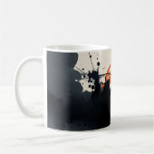 Abstract Donker Koffiemok (Links)