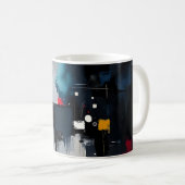 Abstract Donker Koffiemok (Voorkant rechts)
