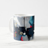 Abstract Donker Koffiemok (Voorkant links)