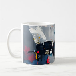 Abstract Donker Koffiemok