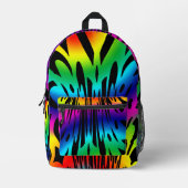 Abstract donker regenboogpatroon bedrukte rugzak (Voorkant)