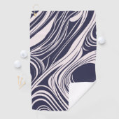 Abstract donkerblauw en grijs vloeibaar wervelt on golfhanddoek (Insitu)