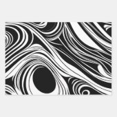 Abstract donkerblauw en grijs vloeibaar wervelt on inpakpapier vel (Voorkant 3)