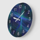 Abstract donkerblauw groen ronde klok (Hoek)