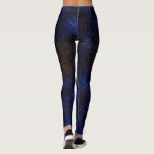 Abstract Donkerblauw Leggings (Achterkant)