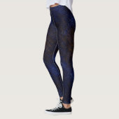 Abstract Donkerblauw Leggings (Links)