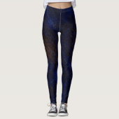 Abstract Donkerblauw Leggings (Voorkant)