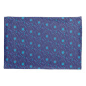 Abstract donkerblauw Paisley Tulip Floral patroon Kussensloop (Achterkant)