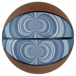Abstract donkerblauw streeppatroon basketbal