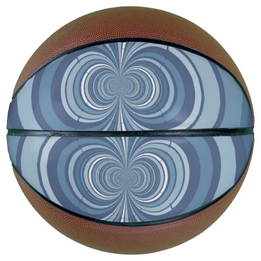 Abstract donkerblauw streeppatroon basketbal (Voorkant)