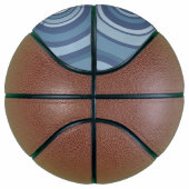 Abstract donkerblauw streeppatroon basketbal (Rechts)