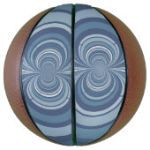 Abstract donkerblauw streeppatroon basketbal (Verticaal)
