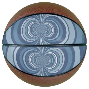 Abstract donkerblauw strippatroon basketbal