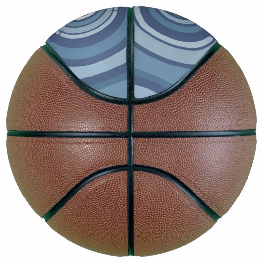 Abstract donkerblauw strippatroon basketbal (Rechts)
