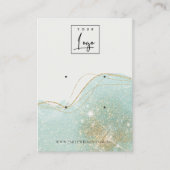 Abstract donkergrijs glitter Logo 2 Veroorbaar bee Visitekaartje (Voorkant)