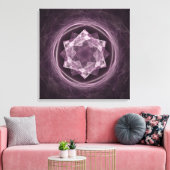 Abstract donkergrijs-paarse fractal canvas afdruk (Insitu (Woonkamer))