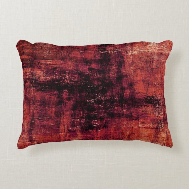 Abstract donkerkleurig surfaceabstract, gerijpt, k accent kussen (Voorkant)