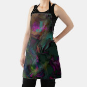 Abstract donkerkleurige naam vloeibare verf & mono schort (Insitu)