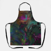 Abstract donkerkleurige naam vloeibare verf & mono schort (Voorkant)