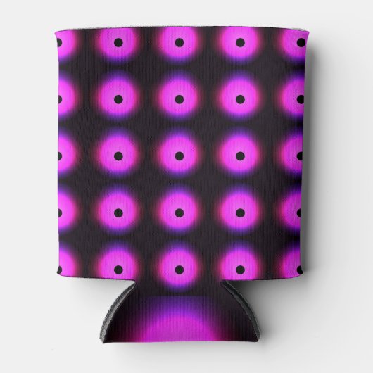 Abstract donkerroze: gloeiend naadloos blikjeskoeler (Voorkant)