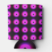 Abstract donkerroze: gloeiend naadloos blikjeskoeler (Achterkant)