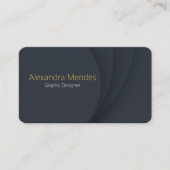 Abstract donkervormig Visitekaartje (Voorkant)