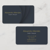 Abstract donkervormig Visitekaartje (Voorkant / Achterkant)